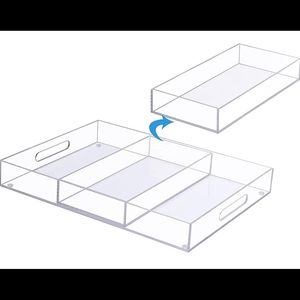 Clear Acrylic Serving Trays 11.8”X15.8”